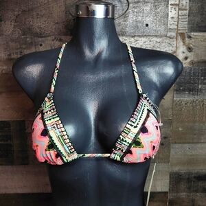 New Hobie Women's Standard Triangle Halter Bikini Swimsuit Top XS